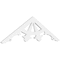 Ekena Millwork Pitch Riley Architectural Grade PVC Gable Pediment, 48"W x 14"H x 1"P (7/12) GPP048X014X100RIL - alternate 1